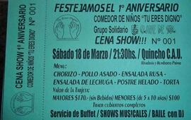 Sumate. Todav&iacute;a quedan tarjetas a la venta para el evento que se llevar&aacute; a cabo este s&aacute;bado en CAU