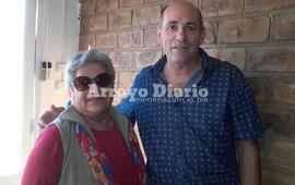 En la radio. Stella Mercuti y Néstor Grasso esta mañana en los estudios de Radio Extremo 106.9
