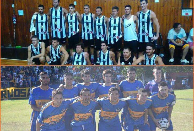 Foto 1: El Basquet de Unión da lucha por los primeros lugares - Foto 2: Porvenir Talleres festejó en el Clásico Villense. Nicolás Gabetta Diario El Sur