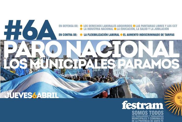 Imagen de Los municipales también adhieren al Paro de la CGT dispuesto para este jueves