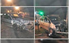 Daños importantes. Así quedaron los autos tras la colisión.