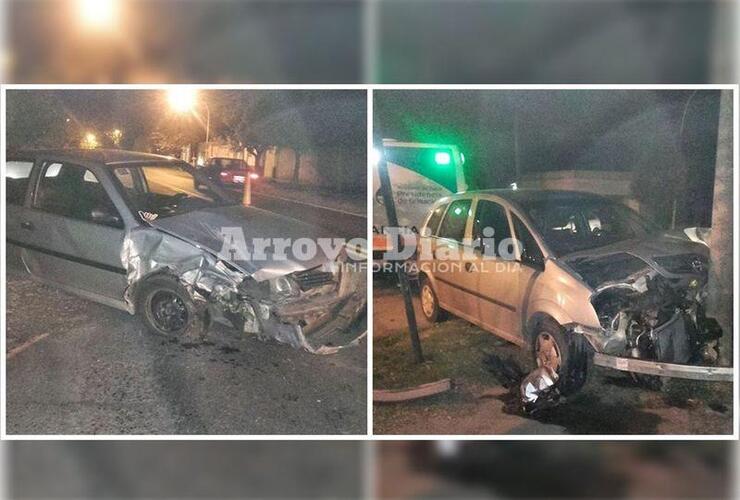 Daños importantes. Así quedaron los autos tras la colisión.