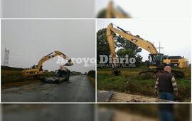 En Arroyo Seco. Las máquinas llegaron esta tarde a nuestra ciudad.