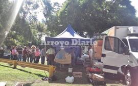 Hasta la tarde. El camión se queda hasta las 17:30 según informaron desde el Movimiento Evita Arroyo Seco.