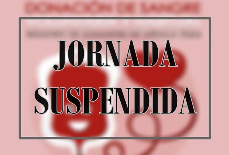 Imagen de Suspenden la Jornada de Donación de Sangre