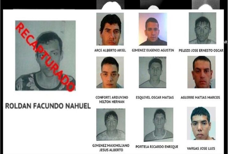 Roldán, recapturado en zona sur horas después de la fuga.Foto: Rosario3.com/M. de Seguridad.