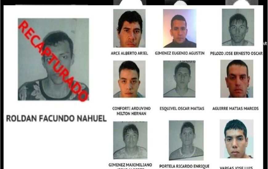 Rold&aacute;n, recapturado en zona sur horas despu&eacute;s de la fuga.Foto: Rosario3.com/M. de Seguridad.