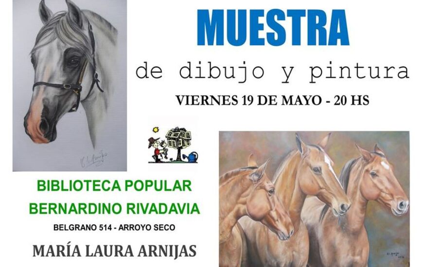 Imagen de En la Biblio: Muestra de la artista María Laura Arnijas
