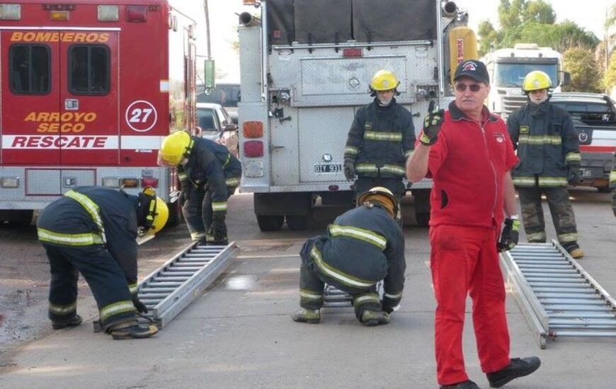 Obligatorio. Dicho curso fue obligatorio para todo el Cuerpo Activo de Arroyo Seco pero también se convocó a cuarteles que forman parte de la Regional y de zonas aledañas. Foto: Facebook