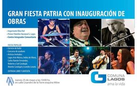 Imagen de Gran fiesta patria con inauguración de obras en General Lagos
