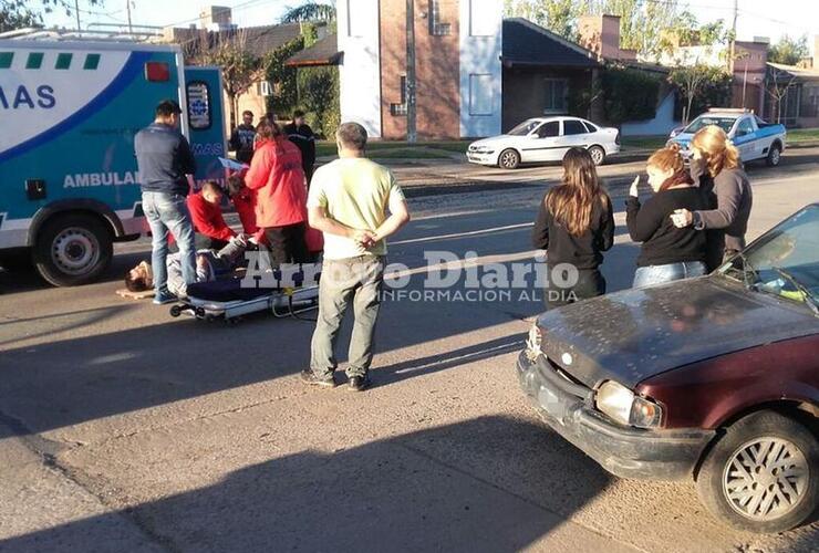 Imagen de Motociclista herido en accidente de tránsito