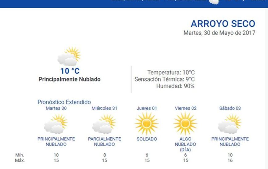 Las 24 horas. Consult&aacute; el pron&oacute;stico en nuestro portal durante las 24 horas del d&iacute;a. Ingres&aacute; a www.arroyodiario.com.ar