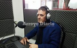 Sergio Gaudio esta mañana en los estudios de Radio Extremo 106.9