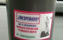 Imagen de Publicitan la práctica de abortos con carteles en avenida Pellegrini