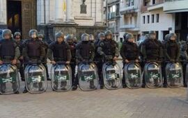 Operativo en las adyacencias al Monumento. Foto: @gayosofede