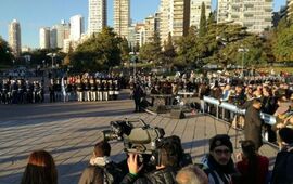 Imagen de Fein lament&oacute; el "estricto" operativo de seguridad en el Monumento