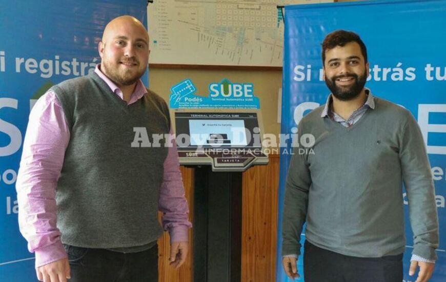 Presentaci&oacute;n. El concejal Juli&aacute;n Polinesi junto a Dami&aacute;n Salinas en la presentaci&oacute;n del d&iacute;a de hoy.