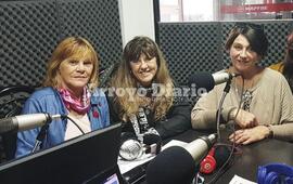 Detr&aacute;s de la organizaci&oacute;n. Liliana Pigini, Rita Busiglio y Marisel Buccalozo visitaron Radio Extremo 106.9 y hablaron sobre los preparativos del encuentro.