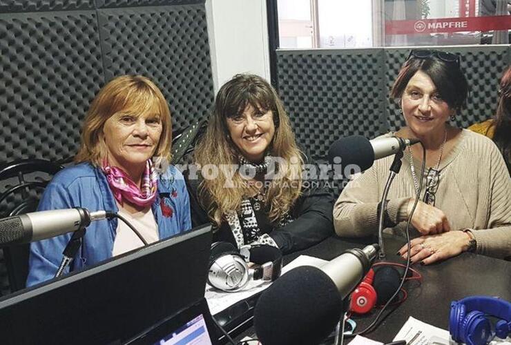 Detrás de la organización. Liliana Pigini, Rita Busiglio y Marisel Buccalozo visitaron Radio Extremo 106.9 y hablaron sobre los preparativos del encuentro.