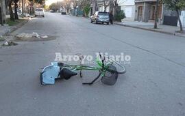 Imagen de Accidente en el centro dej&oacute; ciclista herida