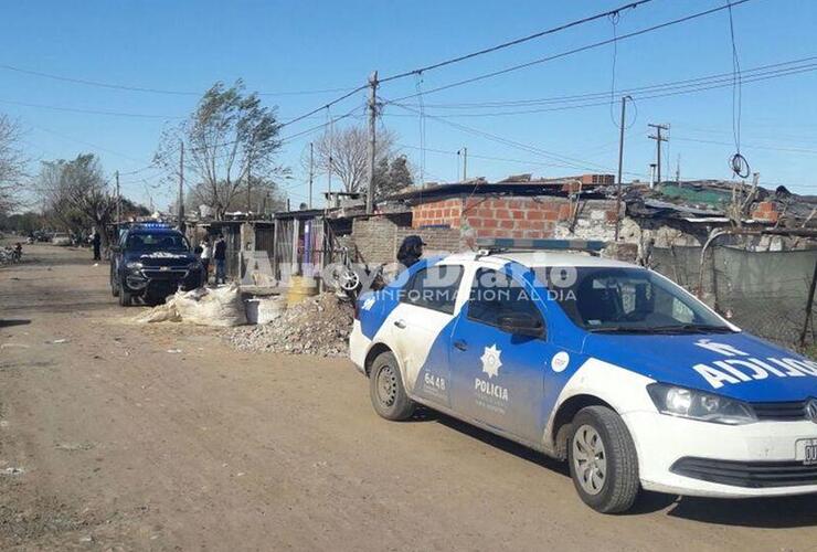 Barrio Virgen de Luján. Los procedimientos se llevaron a cabo esta mañana.