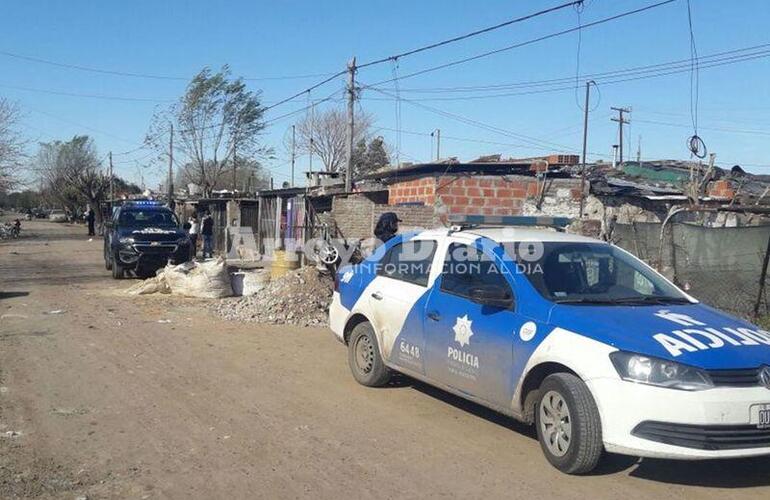 Barrio Virgen de Luján. Los procedimientos se llevaron a cabo esta mañana.