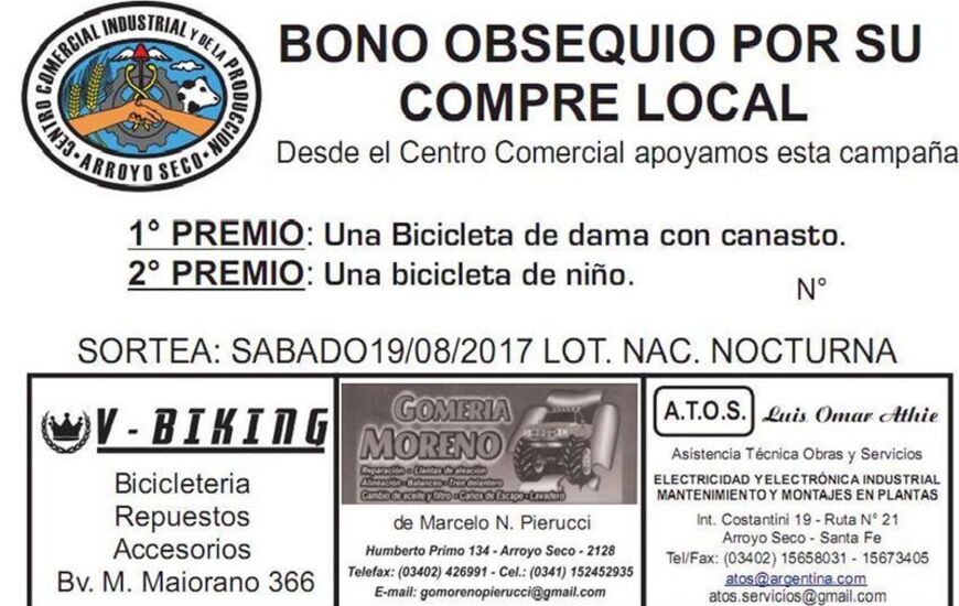 Imagen de Bono obsequio por su compre local