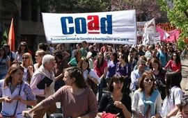 Votaci&oacute;n pareja de los docentes de Coad pero se impuso el rechazo. Foto: Archivo/Rosario3.com