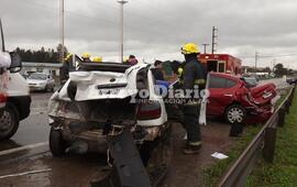 Imagen de Choque en cadena sobre Ruta 21