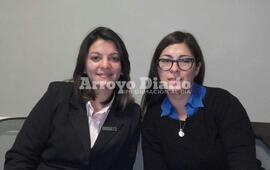 En la foto. Andrea Altamirano y Marcia Steeman del área de Acción Social de la Comuna de General Lagos.