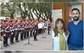En la foto. Fanfarria Militar Alto Perú (Google) - Zunilda Gónzalez y Franco De Cristófano. (Gentileza Nicolás Trabaina)