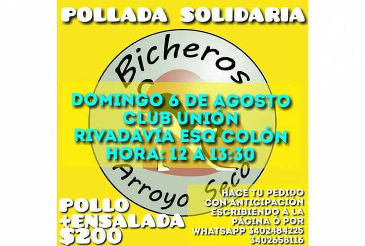 Imagen de Pollada Solidaria: organiza Bicheros de Arroyo Seco