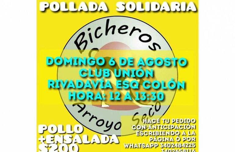 Imagen de Pollada Solidaria: organiza Bicheros de Arroyo Seco