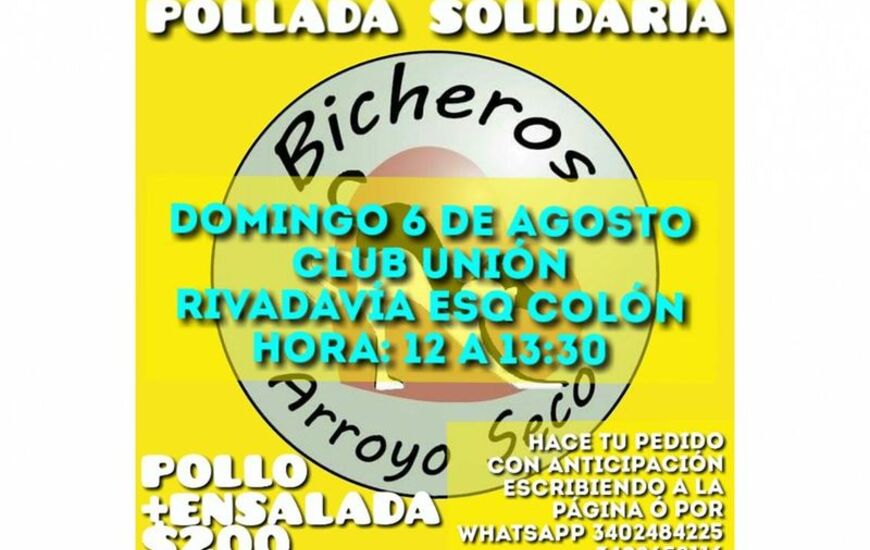 Imagen de Pollada Solidaria: organiza Bicheros de Arroyo Seco