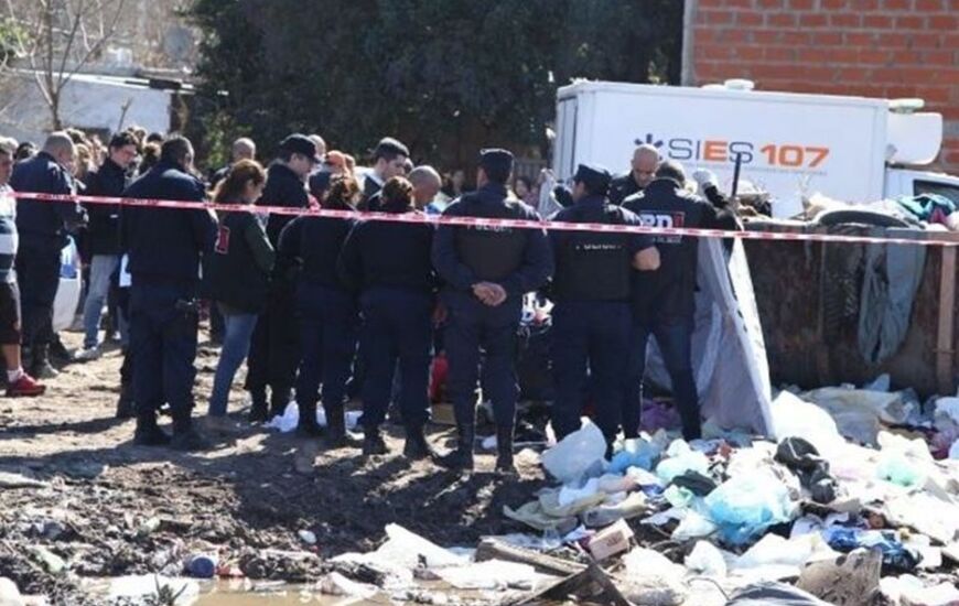 El lugar del hallazgo, en avenida Traves&iacute;a y Oliv&eacute;. Foto: Alan Monz&oacute;n/Rosario3.com