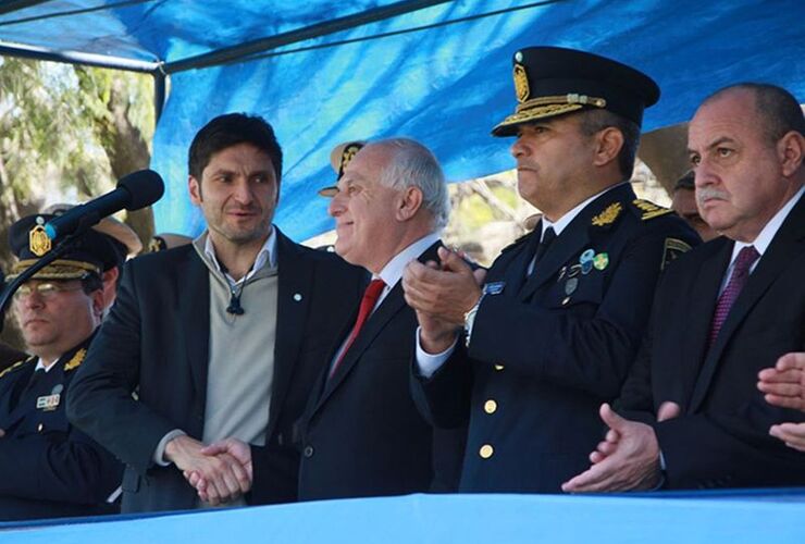Al frente.El gobernador Miguel Lifschitz encabez&oacute; el acto en la sede de la Unidad Regional II.