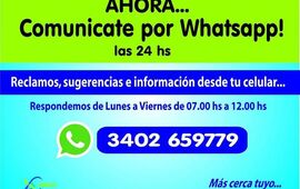 Imagen de La Comuna de Fighiera habilit&oacute; WhatsApp para consultas y reclamos