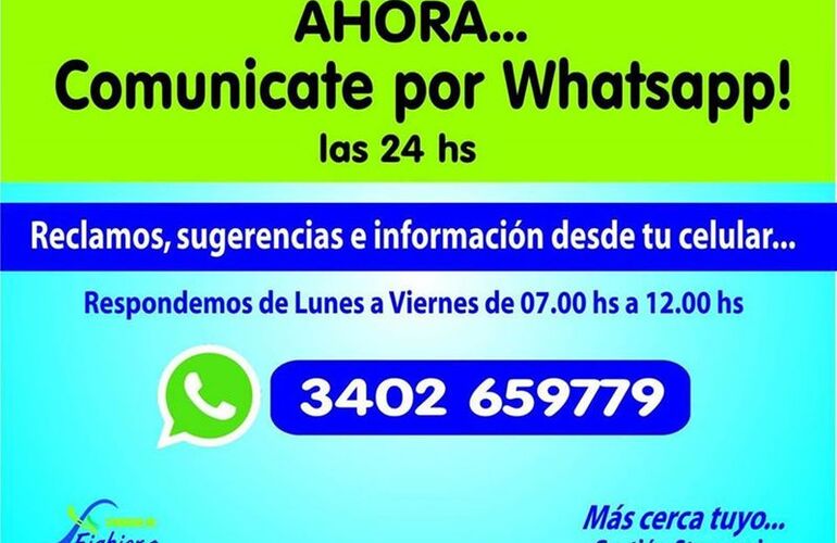 Imagen de La Comuna de Fighiera habilitó WhatsApp para consultas y reclamos