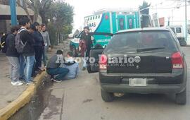En la esquina. El Accidente ocurri&oacute; en la intersecci&oacute;n de Juan B. Justo y Belgrano.