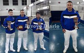 La pareja boch&oacute;fila Larroquette y Cejas junto al suplente Duarte al Nacional de La Pampa