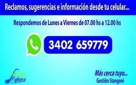 Imagen de A ocho d&iacute;as desde su implementaci&oacute;n, la Comuna recibi&oacute; once reclamos por WhatsApp