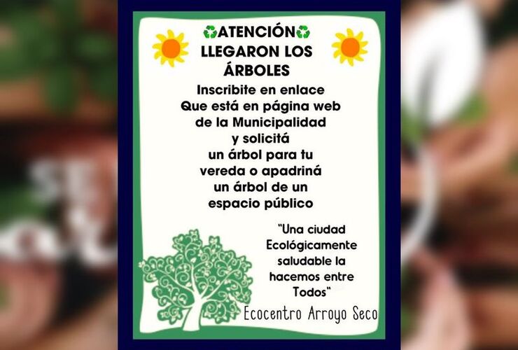 Imagen de Inscribite para apadrinar un árbol