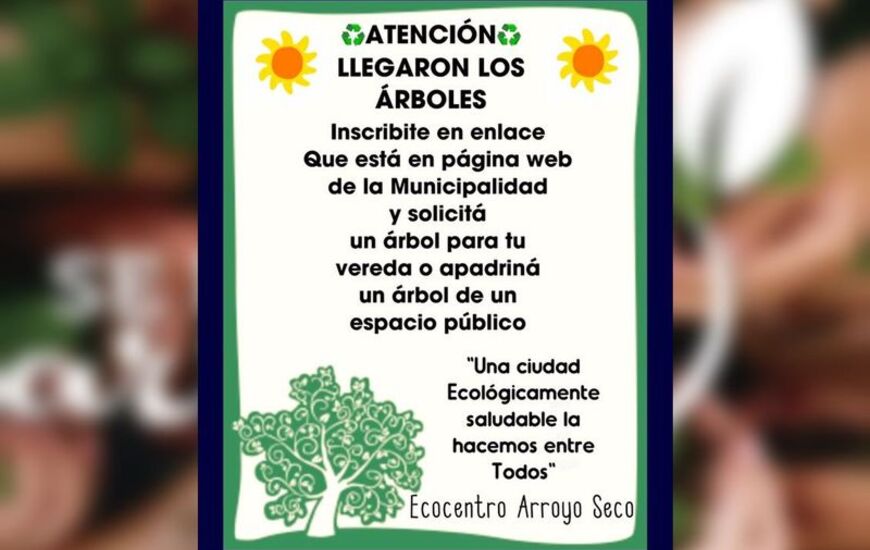 Imagen de Inscribite para apadrinar un árbol