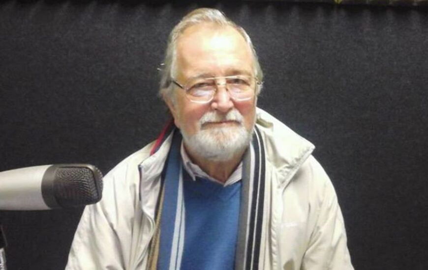 Muy respetado y querido. Pablo Vincenti en una de sus últimas visitas a Radio Extremo 106.9, también siempre bien predispuesto para atender a la prensa local. Foto: Archivo AD