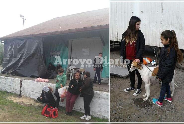 Frente a los galpones. La actividad se desarrollaba en 9 de Julio y las vías del ferrocarril.