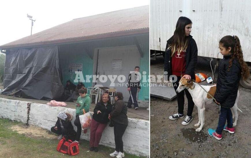 Frente a los galpones. La actividad se desarrollaba en 9 de Julio y las vías del ferrocarril.