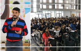 En el gimnasio. La charla se realiz&oacute; esta ma&ntilde;ana en el complejo.