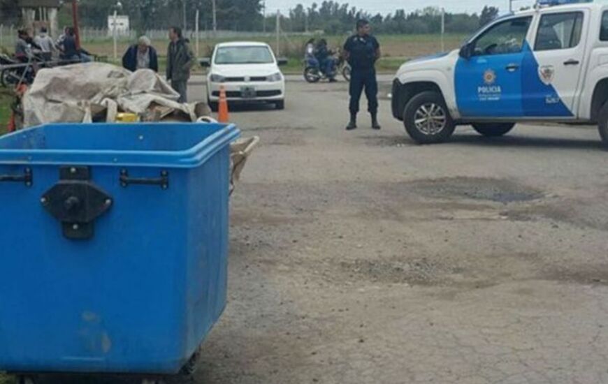 El lugar. El cuerpo fue hallado dentro de un contenedor.