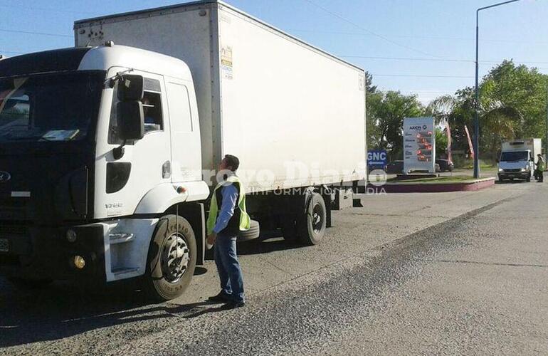 En el acceso. El lugar elegido durante la mañana de hoy para el control fue el acceso a la autopista.