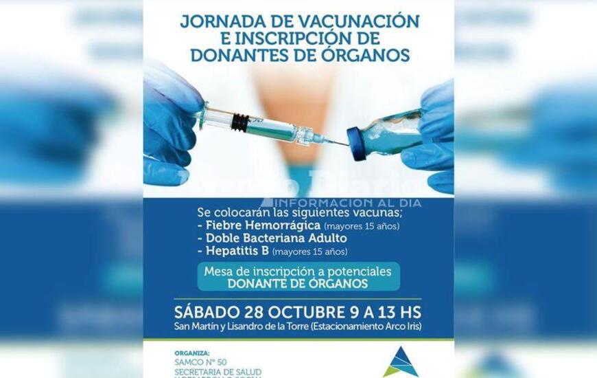 Imagen de Jornada de Vacunaci&oacute;n e Inscripci&oacute;n de Donantes de &Oacute;rganos